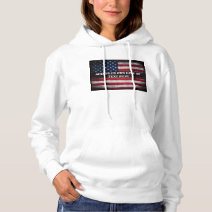 Pull À Capuche Ajouter votre texte sur le drapeau américain