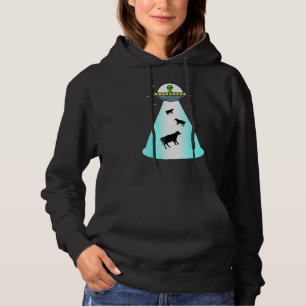 Pull À Capuche Alien Ufo Enlèvement de vache Extraterrestre