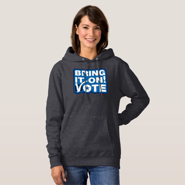 Pull À Capuche Allez-y ! VOTER (Devant entier)