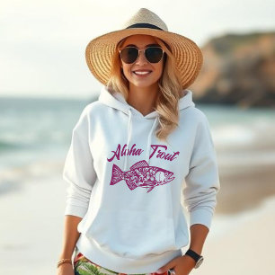 Pull À Capuche Aloha Trout Hawaiian Fishman Core Wine Color