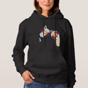 Pull À Capuche Alpaca ami animal Bff Rainbow Lunettes Llama Slo