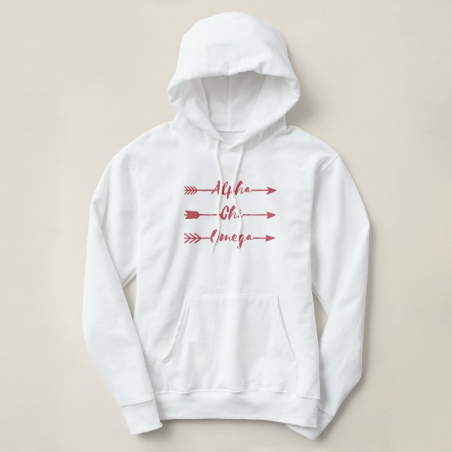 Pull À Capuche Alpha Chi Omega | Flèches (Design devant)