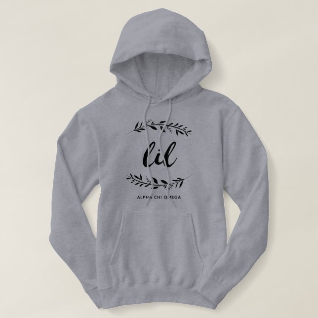 Pull À Capuche Alpha Chi Omega | Petit Couronne (Design devant)