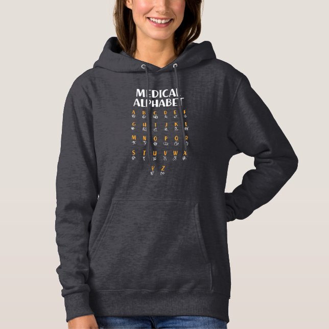 Pull À Capuche Alphabet Médical (Devant)