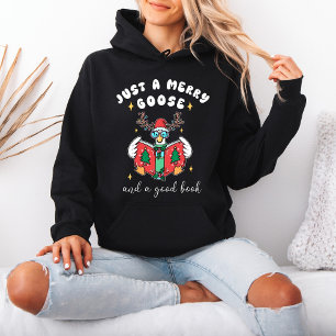 Pull À Capuche Amateur de livres Noël Juste une oie joyeuse