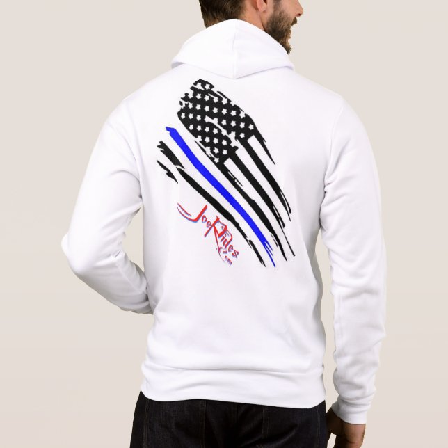 Pull À Capuche American Flag Blue Line Hoodie (Dos)
