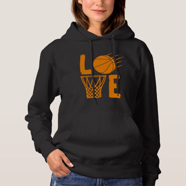 Pull À Capuche Amour Basketball Team Fan (Devant)