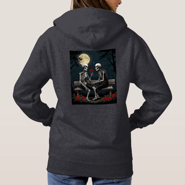 Pull À Capuche Amour et Rose (Dos)