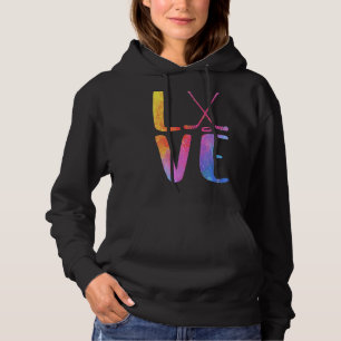 Pull À Capuche Amour Hockey sur glace filles Hockey femmes Hockey