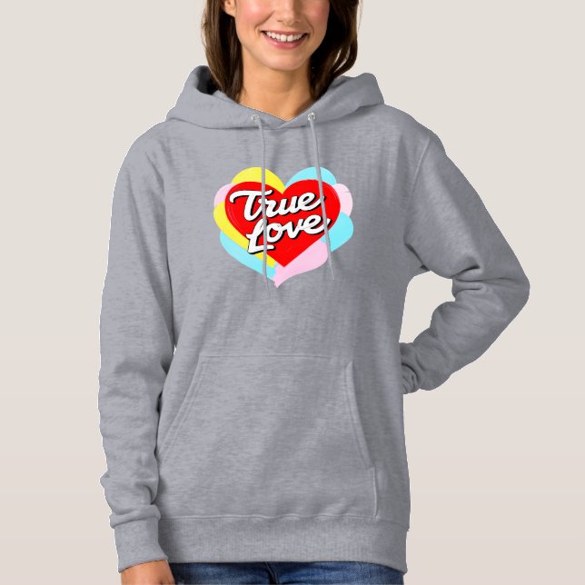 Pull À Capuche Amour Véritable (Devant)
