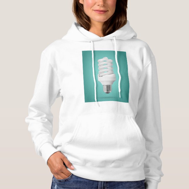 Pull À Capuche Ampoule Fluorescente Compacte en Spirale Moderne (Devant)