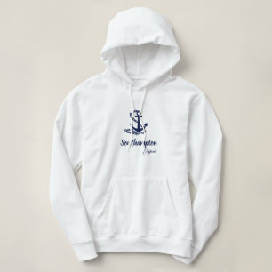 Pull À Capuche Ancre bleue et blanche de Southampton England
