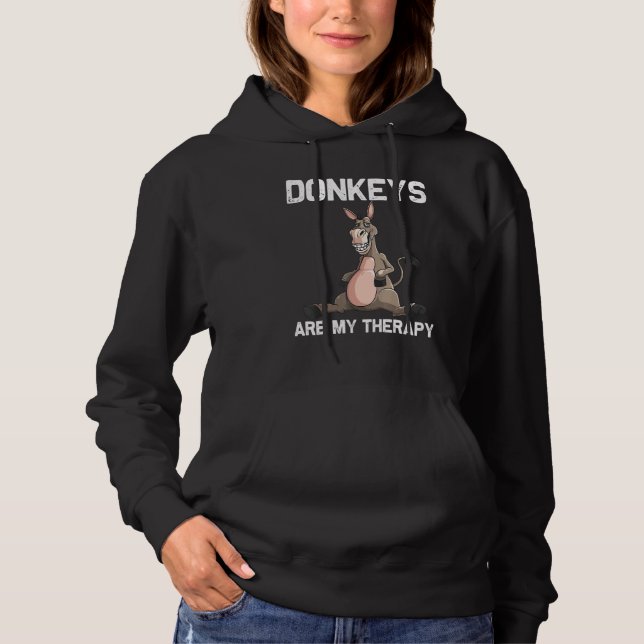 Pull À Capuche Âne pour hommes femmes garçons filles animal âne _ (Devant)