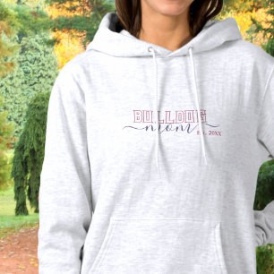 Pull À Capuche Anglais Bulldog Maman avec l'année