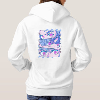 Pull À Capuche Anime Girl Eyes - Japon Culture Art - Japonais Aes