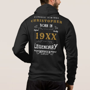 Pull À Capuche Anniversaire personnalisé Monogramme Père légendai