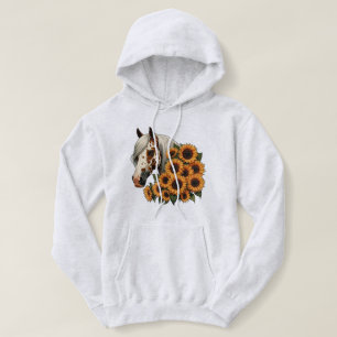 Pull À Capuche Appaloosa Horse aux tournesols