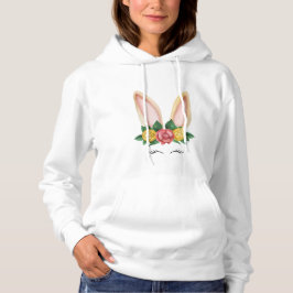 Pull À Capuche Aquarelle de lapin jaune beige