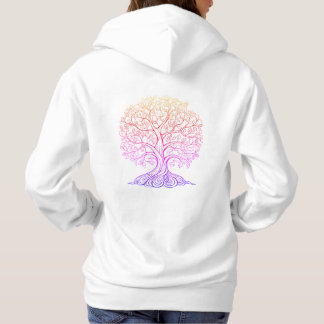 Pull À Capuche Arbre de Vie Multicolore Graphique Spirituel Unise