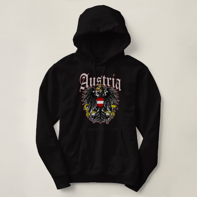 Pull À Capuche Armoiries de l'Autriche Aigle autrichien Oesterrei (Design devant)