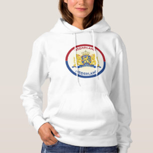 Pull À Capuche Armoiries des Pays-Bas en forme de cercle