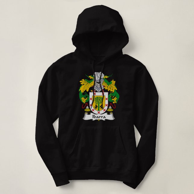Pull À Capuche Armoiries d'Ibarra Family Crest Premium  (Design devant)
