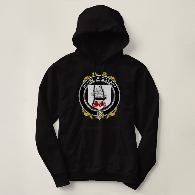 Pull À Capuche Armoiries d'O'Leary Armoiries de la famille Crest (Design devant)