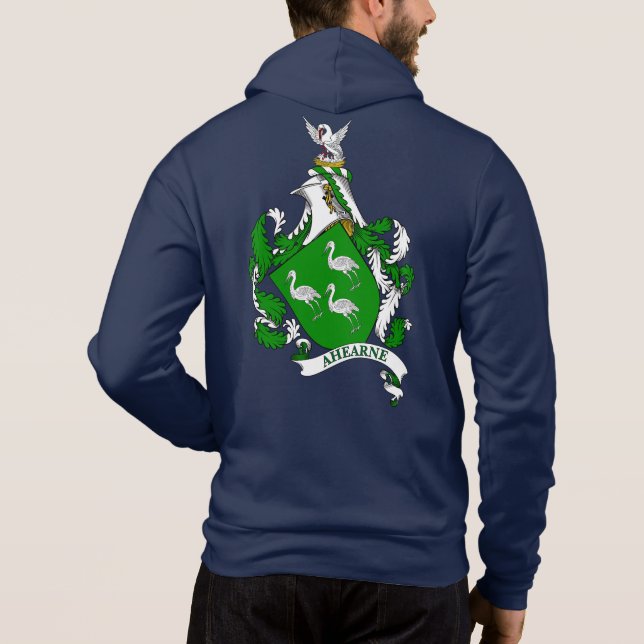 Pull À Capuche Armoiries irlandaises Ahearne/Aherne Personnalisée (Dos)