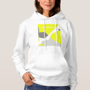 Pull À Capuche Art Abstrait Énergie gris jaune
