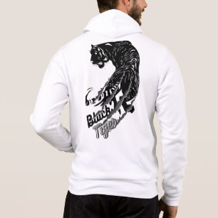Pull À Capuche Art vectoriel de tigre noir avec texte de tigre no