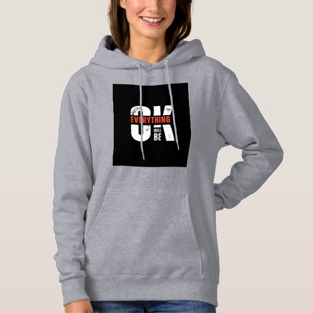 Pull À Capuche audacieux orange (Devant)