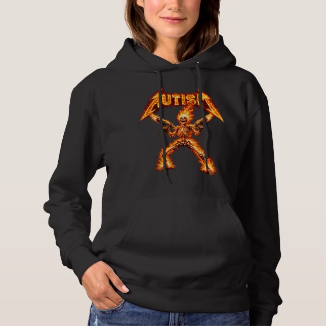 Pull À Capuche Autism Skeleton Funny Oddly Specific Dank Meme (Devant)