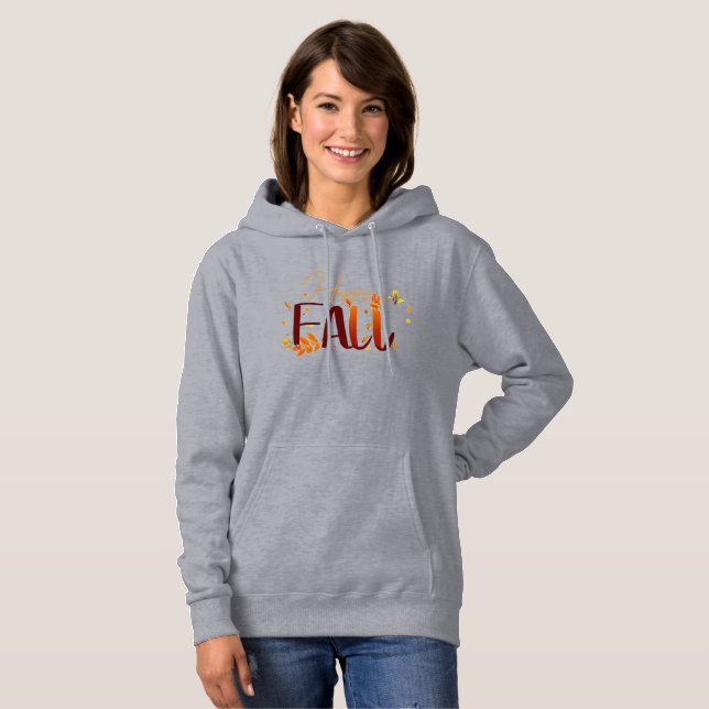 Pull À Capuche Automne/Feuilles d'automne  (Devant entier)