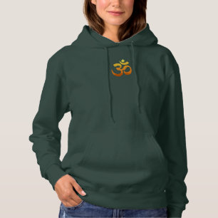 Pull À Capuche Avant et arrière Imprimer Yoga Om Mantra Symbole F