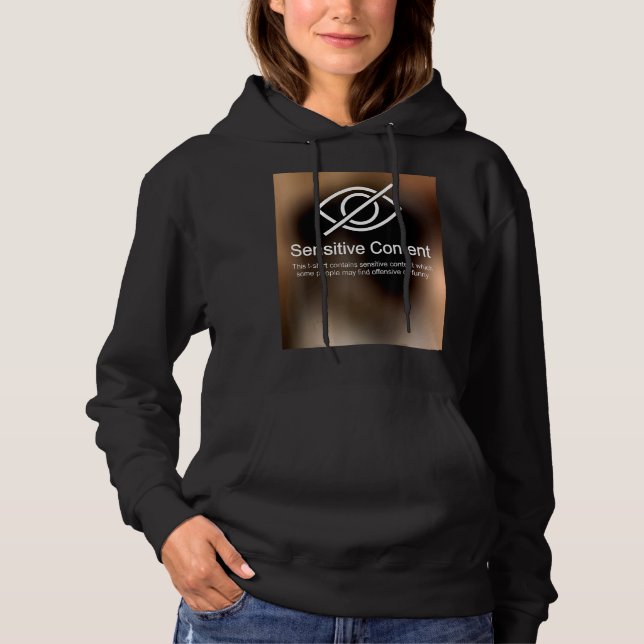 Pull À Capuche Avertissement sur le contenu sensible 2 (Devant)