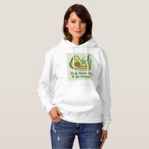 Pull À Capuche Avocado & Smoothie verte - Restez en douceur, rest