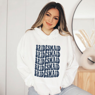 Pull À Capuche Bachelorette Bleue Retro Boho