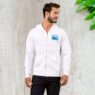 Pull À Capuche Baleine nautique et voilier Océan Blue Sea