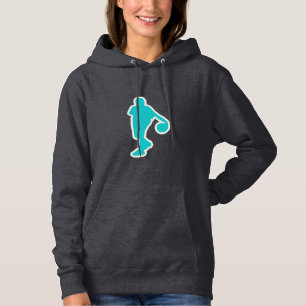Pull À Capuche Basket-ball turquoise