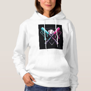 Pull À Capuche Bat de baseball en goutte - Neon Splash Home Plate