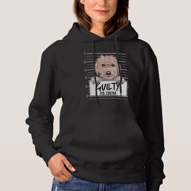 Pull À Capuche Bedlington Terrier Mugshot Guilty Chien (Devant)