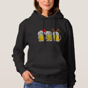Pull À Capuche Beer Christmas Mug Père Noël Reinbeer Lumières des
