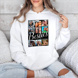 Pull À Capuche Bestie noir et blanc moderne 9 Collage photo