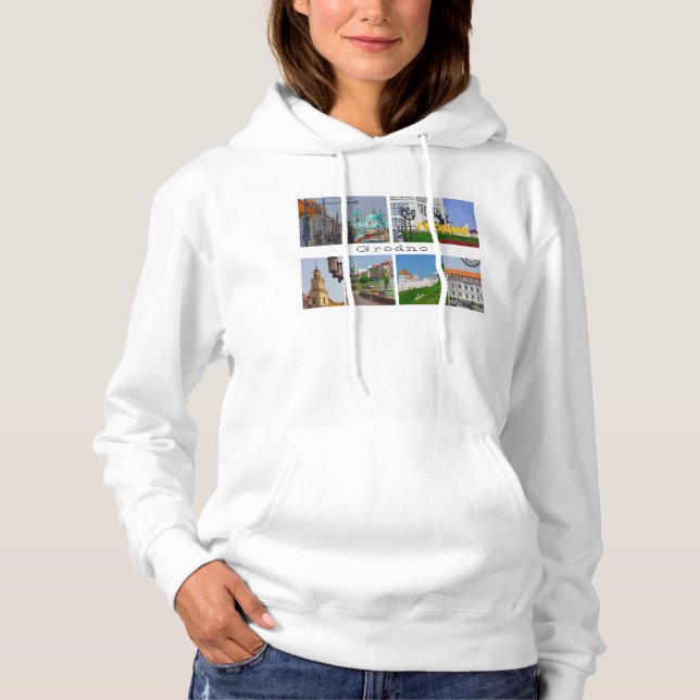 Pull À Capuche Biélorussie Grodno Cityscape (Devant)