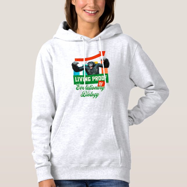 Pull À Capuche Biologie de l'évolution Humour des primates (Devant)