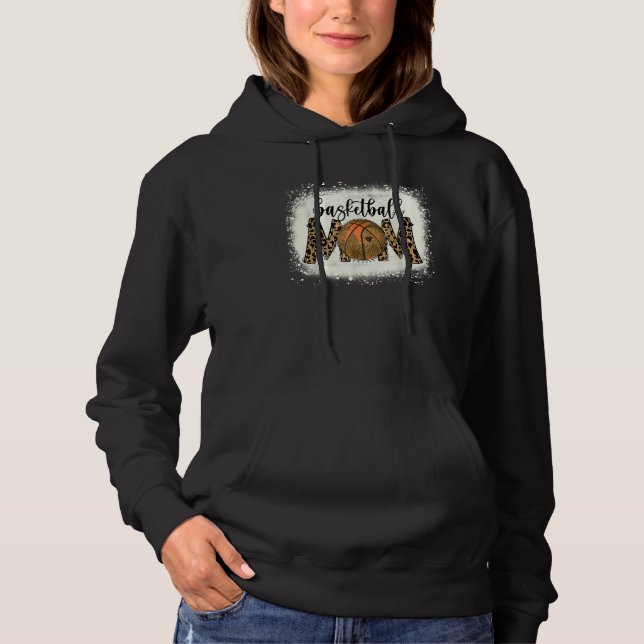 Pull À Capuche Bleached Basketball Mom Leopard  Sports Players Wo (Devant)