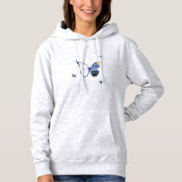 Pull À Capuche Blue Heart Butterfly Hoodie