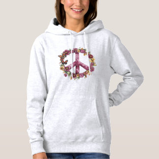 Pull À Capuche Boho Hippy 60s 70s Peace Sign