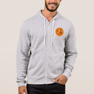 Pull À Capuche Bois Chèvre bélier chinois Année Zodiac Zip Hoddie