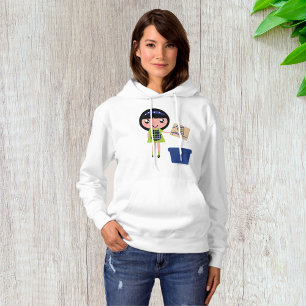 Pull À Capuche Boîte à pizza Recycling Girl Amusante Éco-Friendly